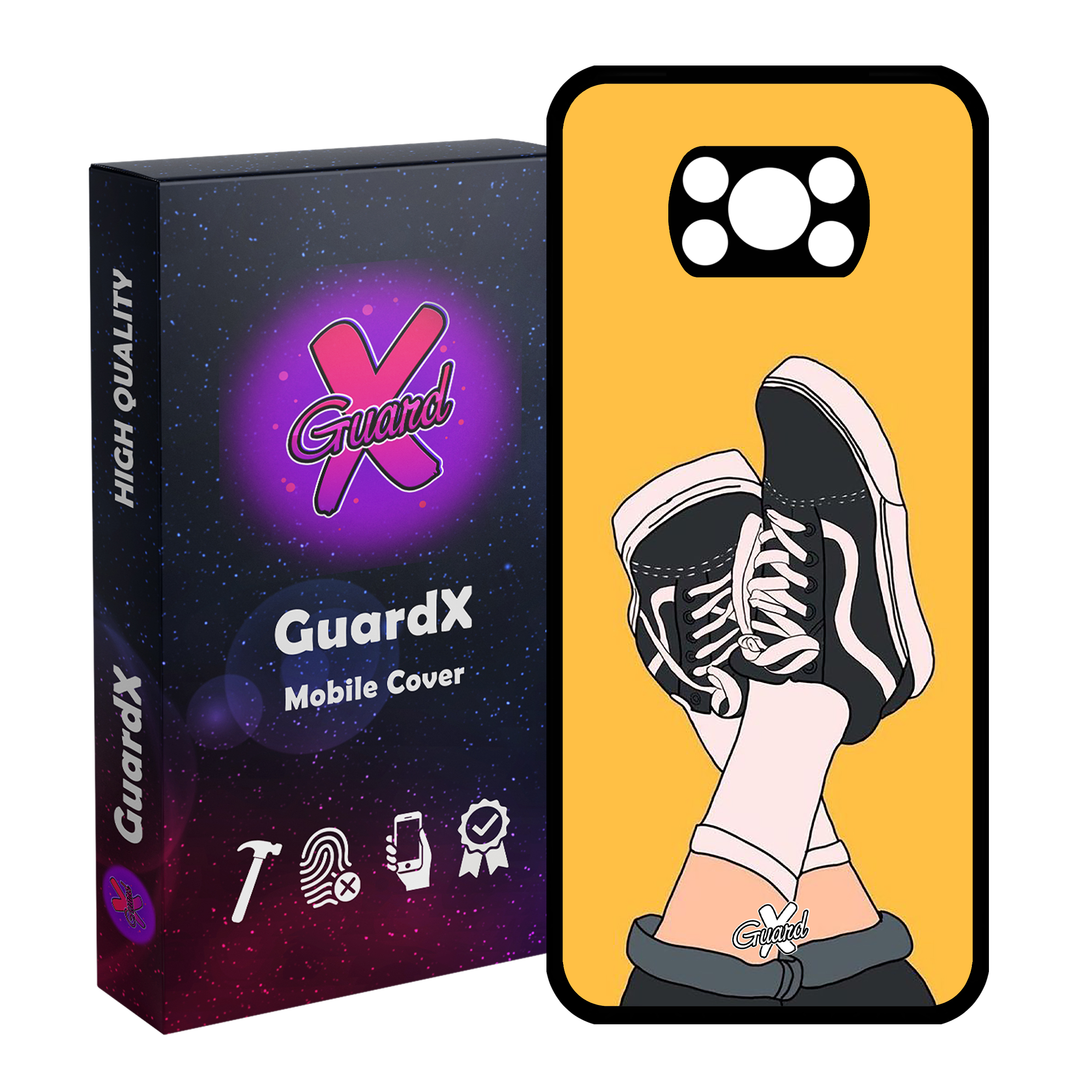 کاور گارد ایکس طرح Shoes مدل Glass10051 مناسب برای گوشی موبایل شیائومی Poco X3 / Poco X3 NFC