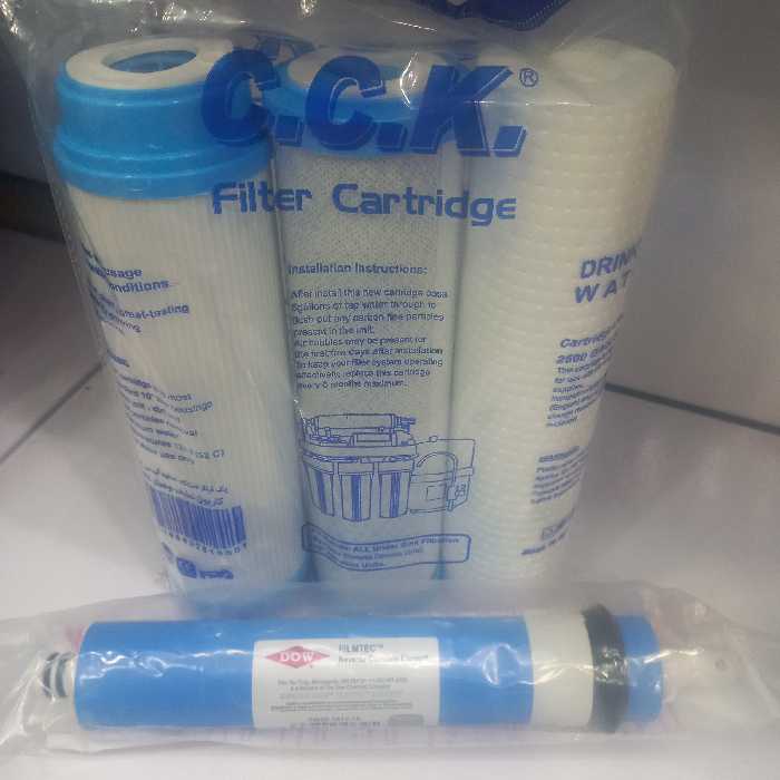 پکیج 4مرحله ای شامل فیلترهای پیش تصفیه(3مرحله ای) وفیلترممبران تصفیه اب