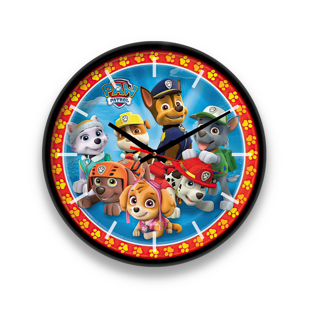 ساعت‌ دیواری رومیزی راویتا طرح سگ های نگهبان کد 3405