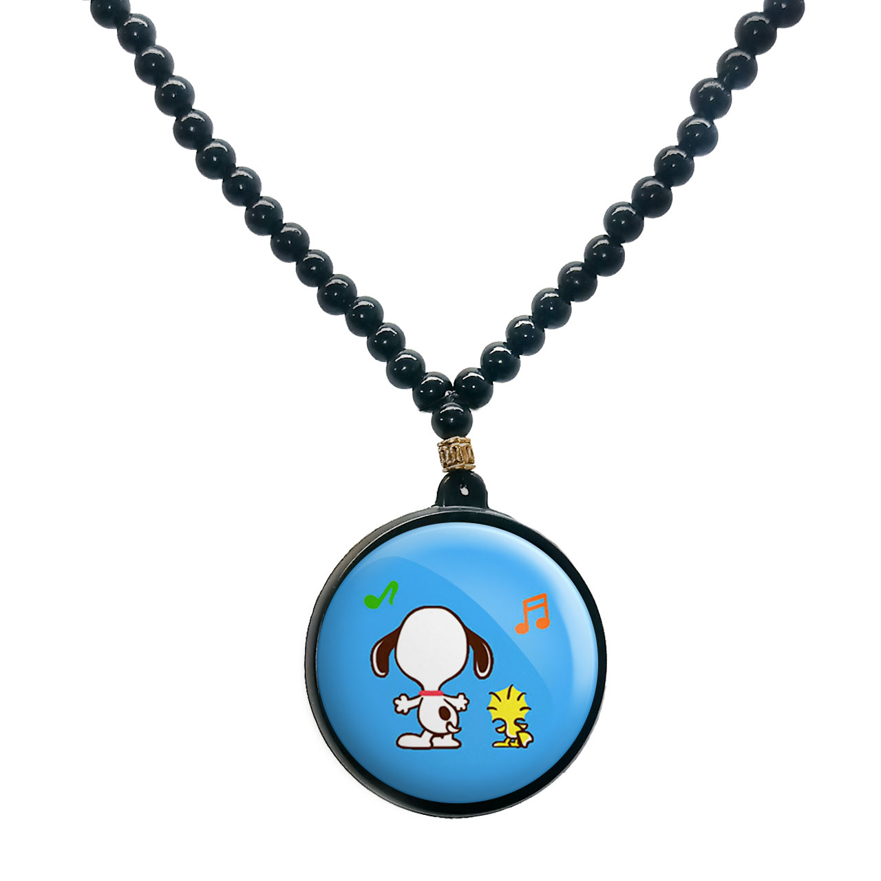 گردنبند پرمانه طرح اسنوپی کد pmd.14540 مدل دو طرفه