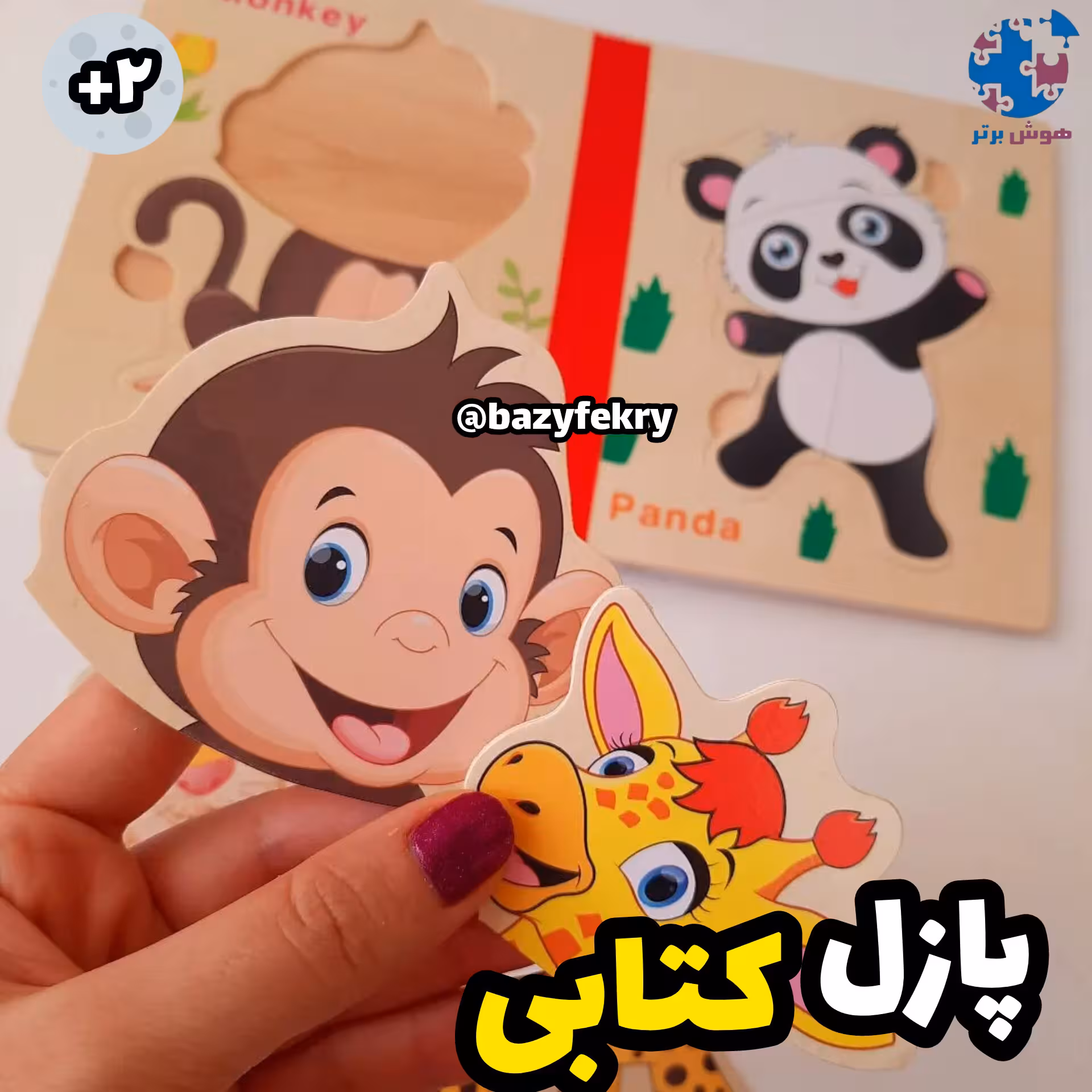 پازل کتابی چوبی