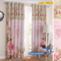 پرده پانچ طرح گل کد p-8235