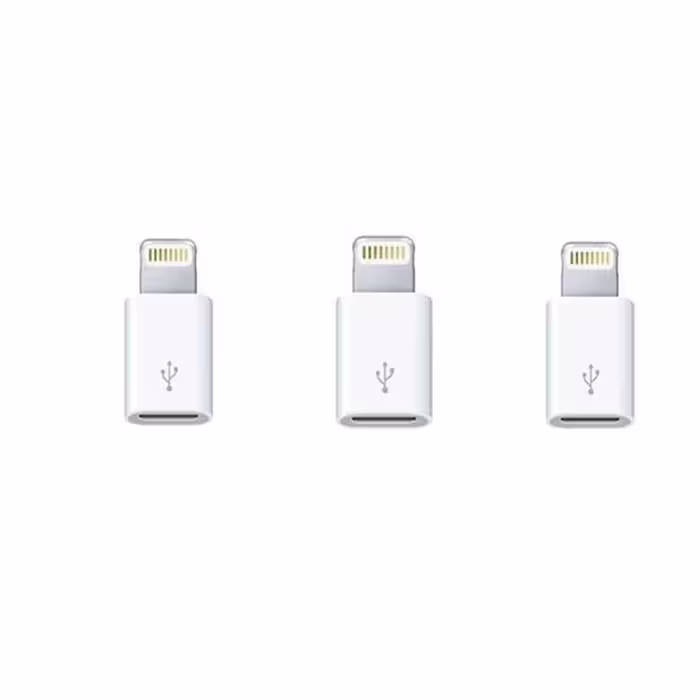 مبدل microusb به لایتنینگ مدل AB-03 بسته 3 عددی با برچسب اطمینان سامتل