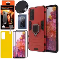 کاور کینگ کونگ مدل BATMAN مناسب برای گوشی موبایل سامسونگ Galaxy S20 FE به همراه محافظ صفحه نمایش و محافظ لنز دوربین و برچسب محافظ پشت گوشی و پایه نگهدارنده