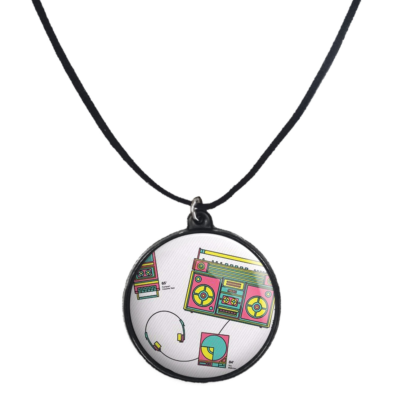 گردنبند پرمانه طرح موزیک کد pmb.4673 مدل دو طرفه