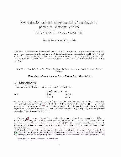 خرید و دانلود نسخه کامل کتاب Concentration on minimal submanifolds for a singularly perturbed neumann problem