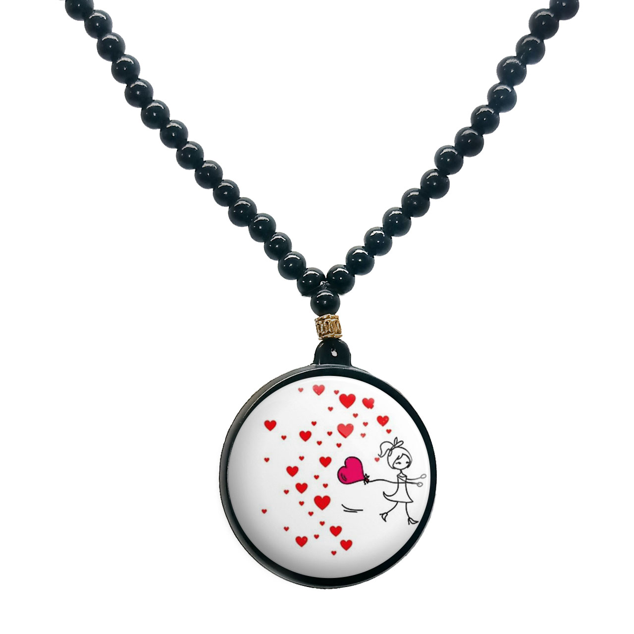 گردنبند پرمانه طرح عاشقانه کد pmd.1245 مدل دو طرفه