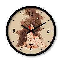 ساعت دیواری بزرگ راویتا طرح نقاشی دختر کد 3588