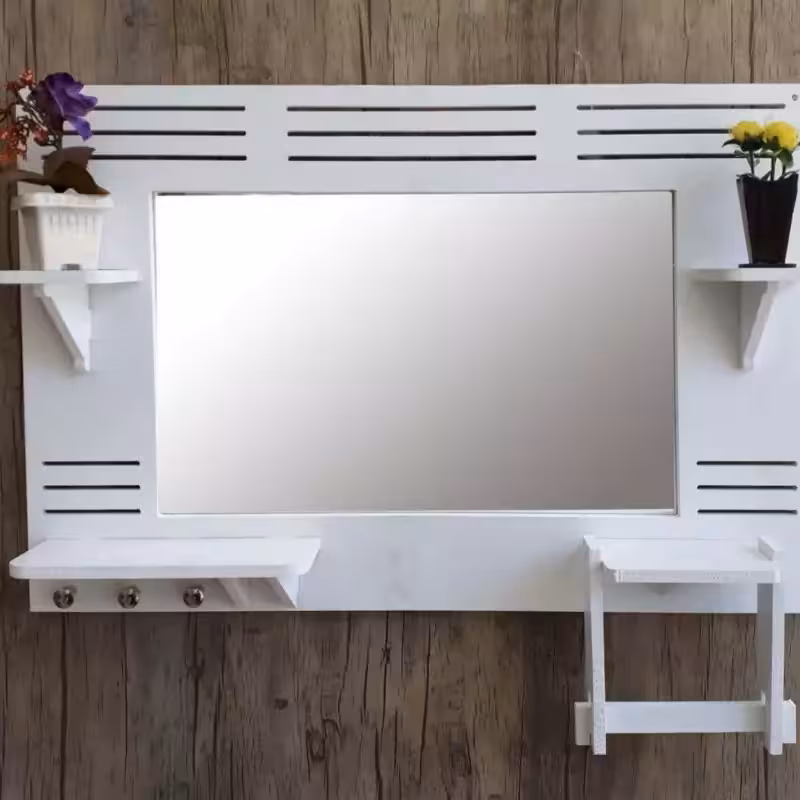 آینه آرایشی دیواری دموری لوکس برای سرویس بهداشتی و بالای دراور و اتاق ها دارای جای دکوری دارای همه قسمت های دکوری موجود