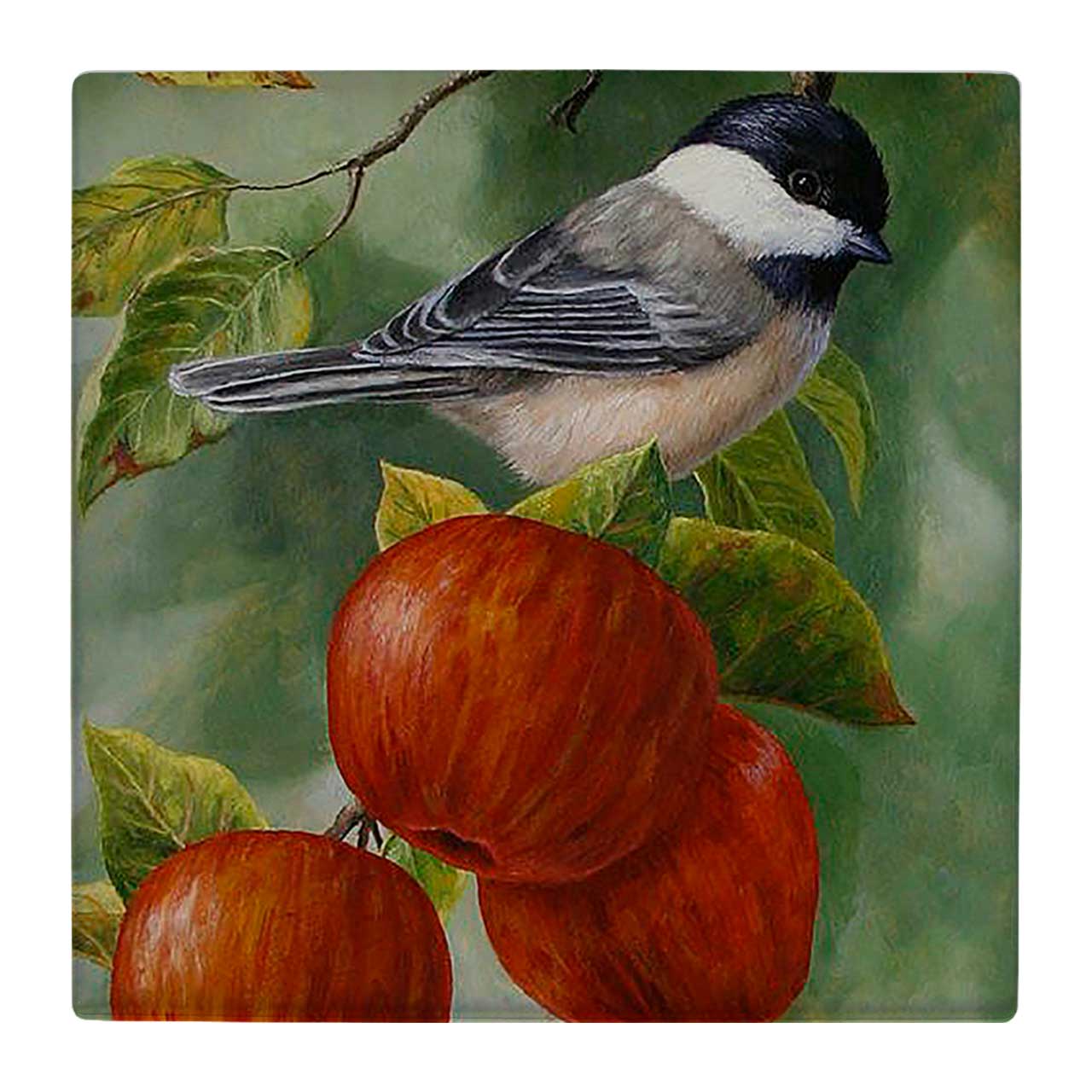 کاشی کارنیلا طرح پرنده و شاخه سیب کد wk3178