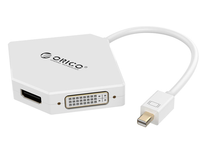 مبدل مینی دیسپلی پورت به اچ دی ام آی و دی وی آی و وی جی ای اوریکو Orico DMP-HDV3 Mini DisplayPort to HDMI/DVI/VGA Adapter