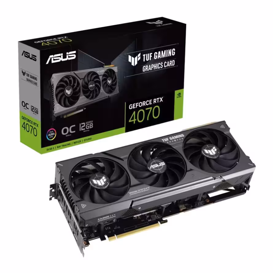 خرید کارت گرافیک ایسوس TUF Gaming RTX 4070 12GB GDDR6X OC Edition با بهترین قیمت