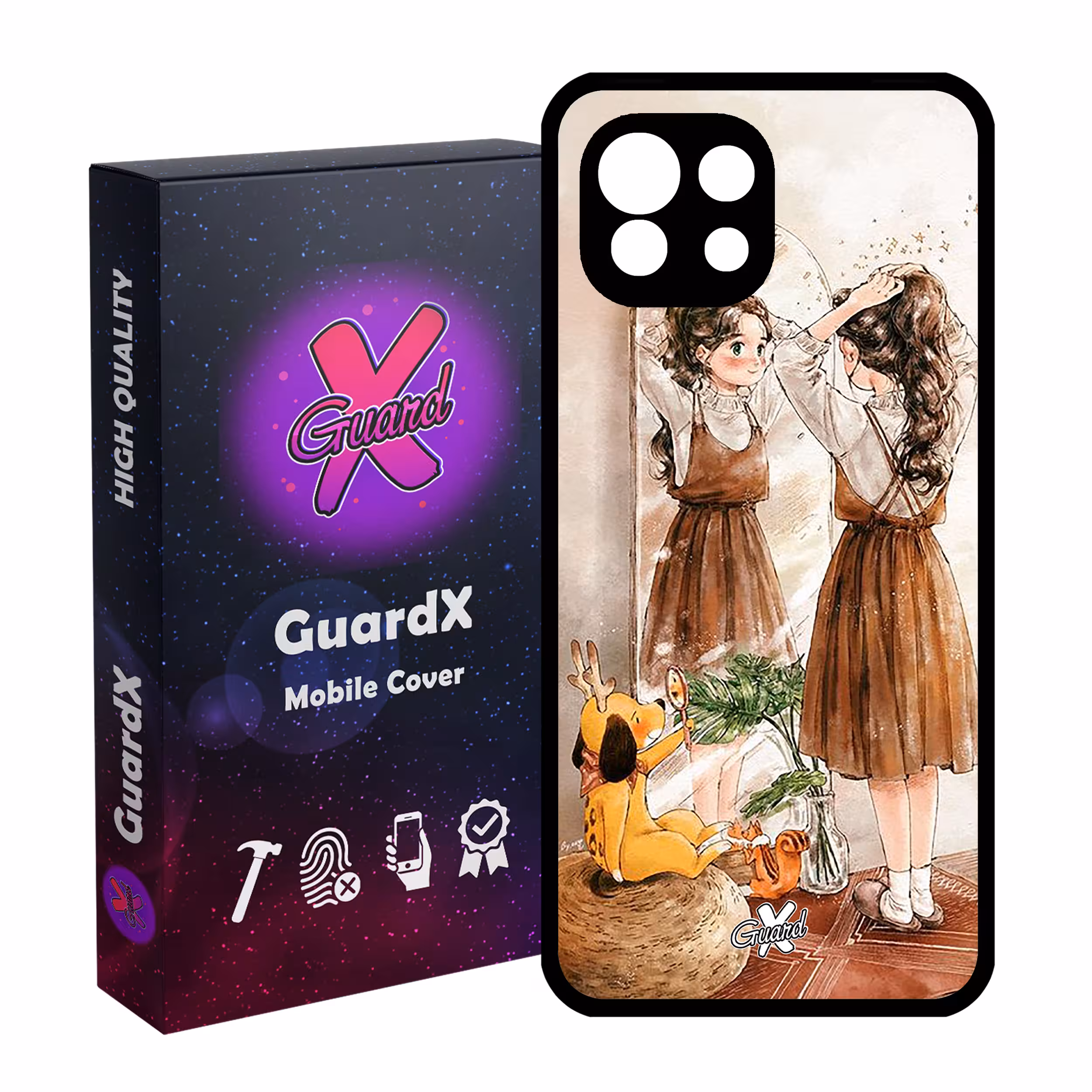 کاور گارد ایکس طرح Girl مدل Glass10306 مناسب برای گوشی موبایل شیائومی Mi 11 Lite