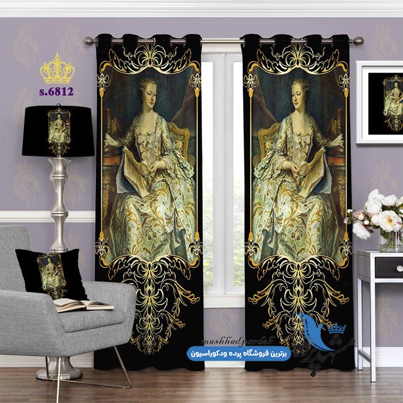 پرده پانچ کلاسیک طرح نقاشی کلاسیک کد s-6812