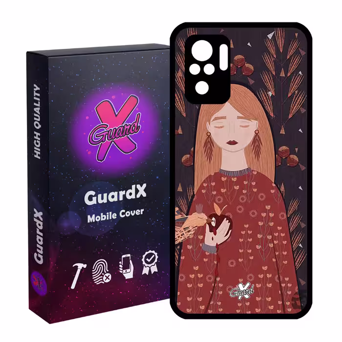 کاور گارد ایکس طرح دختر مدل Glass10413 مناسب برای گوشی موبایل شیائومی Redmi Note 10 4G / Redmi Note 10S