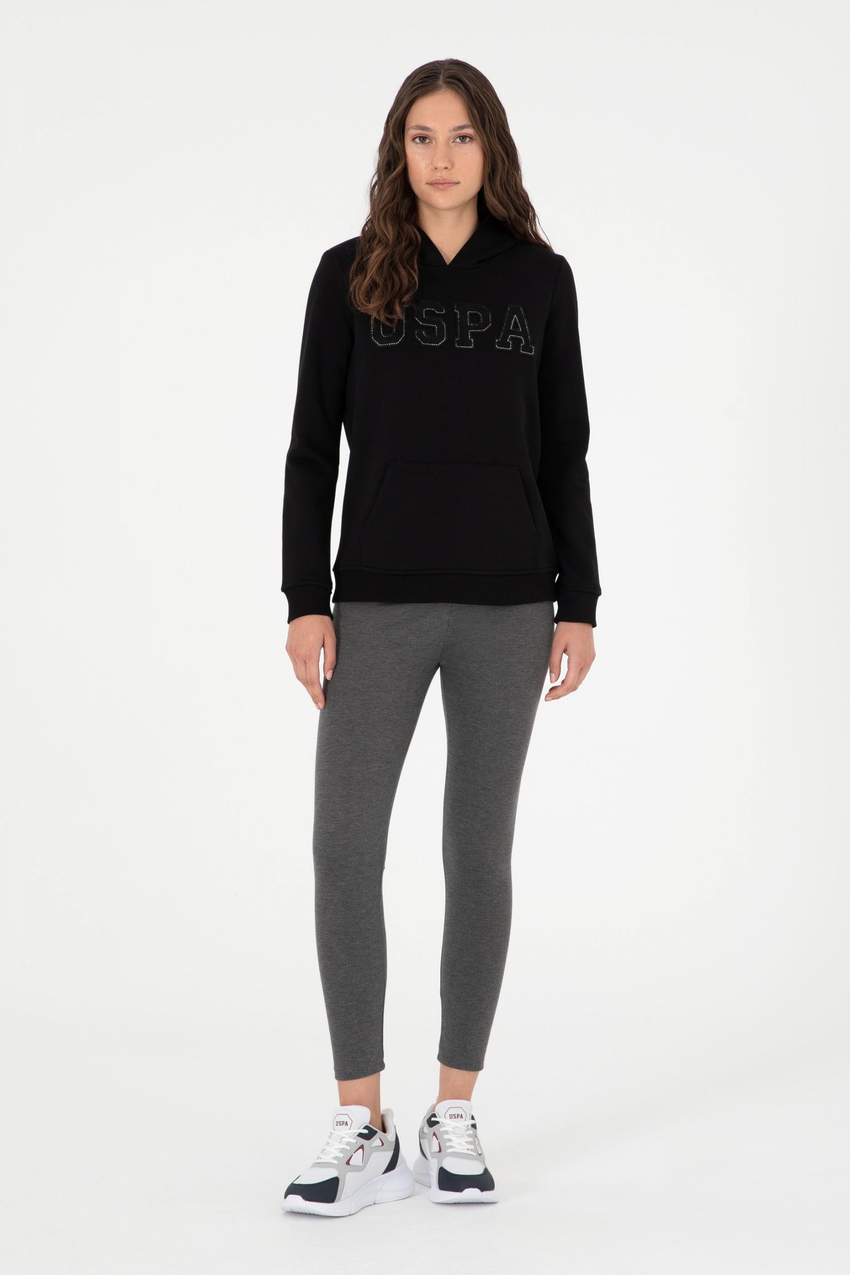 شلوار راحتی زنانه خاکستری تیره یو اس پولو