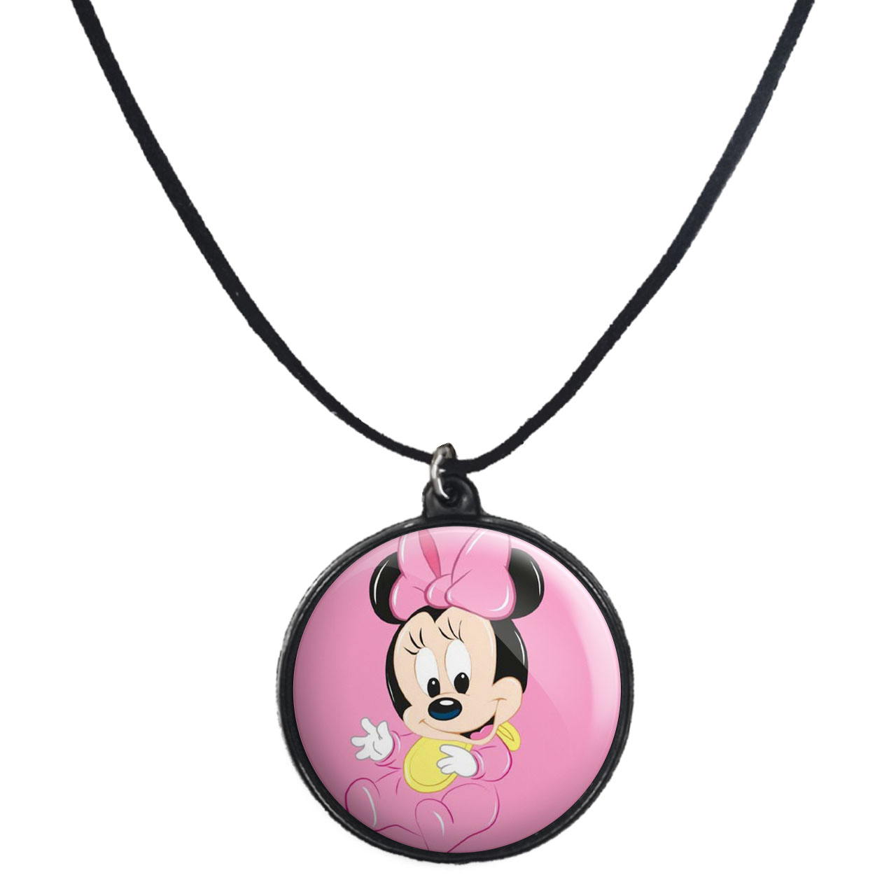 گردنبند پرمانه طرح میکی موس کد pmb.12914مدل دو طرفه