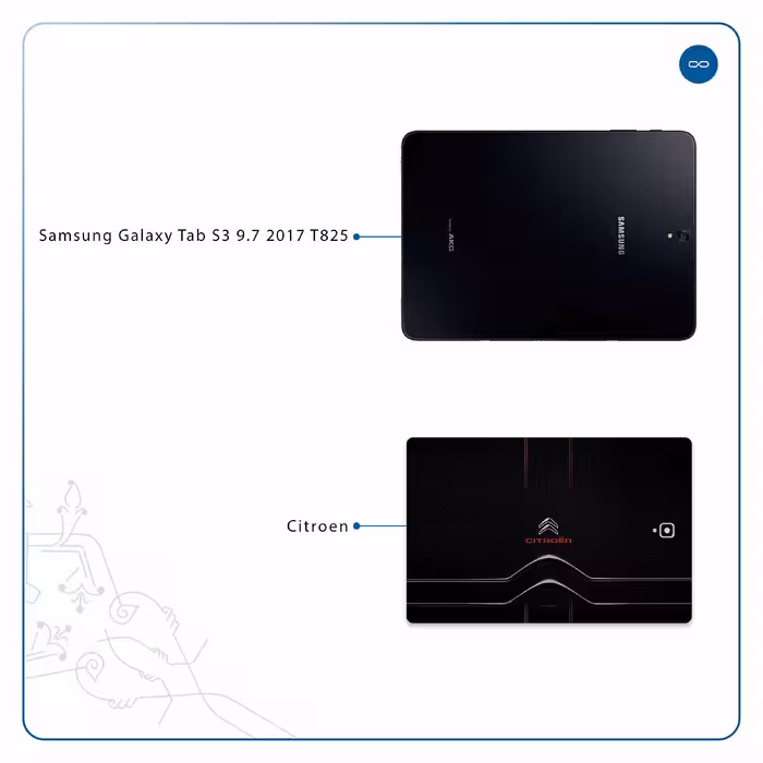 برچسب پوششی ماهوت مدل Citroen مناسب برای تبلت سامسونگ Galaxy Tab S3 9.7 2017 T825