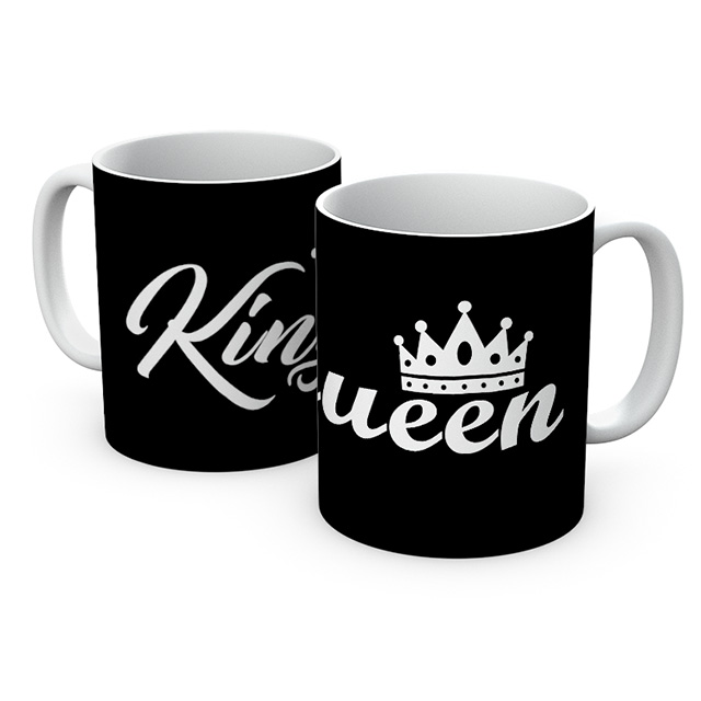 ماگ طرح king و queen کد 110259 مجموعه 2 عددی