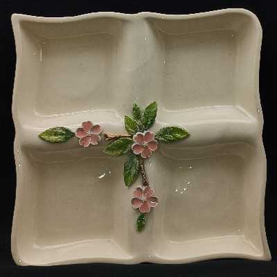 شیرینی خوری سرامیک هیوا طرح چهارفصل رز برجسته کد 11016069