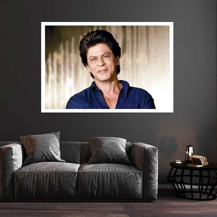 تابلو بکلیت طرح مشاهیر سینمای جهان شاهرخ خان مدل قاب شاسی W-s9894 | دنیای قاب