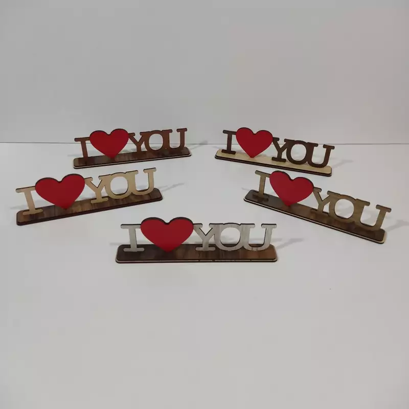 استند رو میزی تزئینی مدل h-5ام دی اف  آی لاو یو