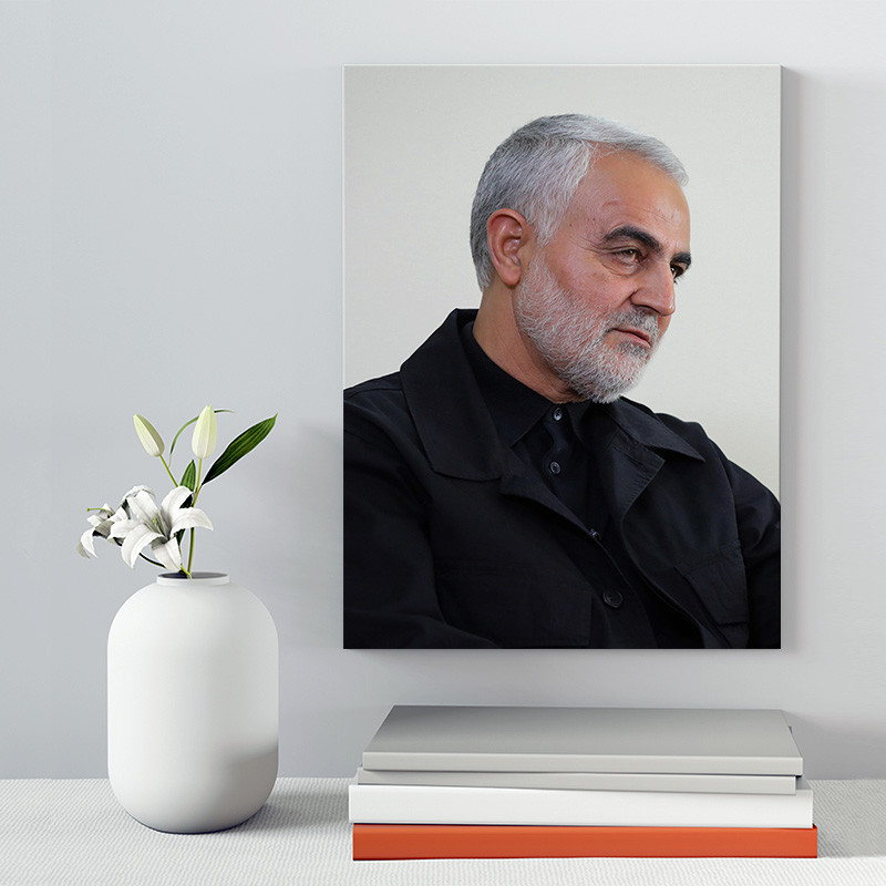 تابلو شاسی صبا طرح مدل سردار شهید سلیمانی کد 157 | دنیای قاب