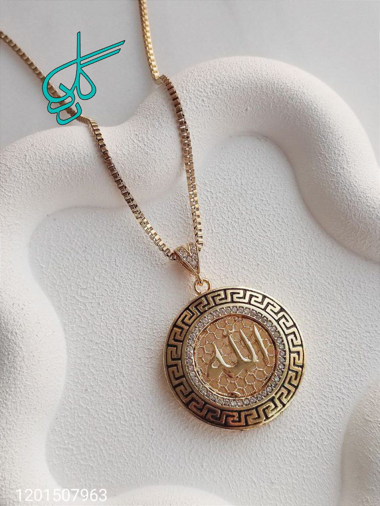خرید گردنبند سیاه طرح قلم الله رنگ ثابت کیفیت عالی کد 1515641 - ردگل