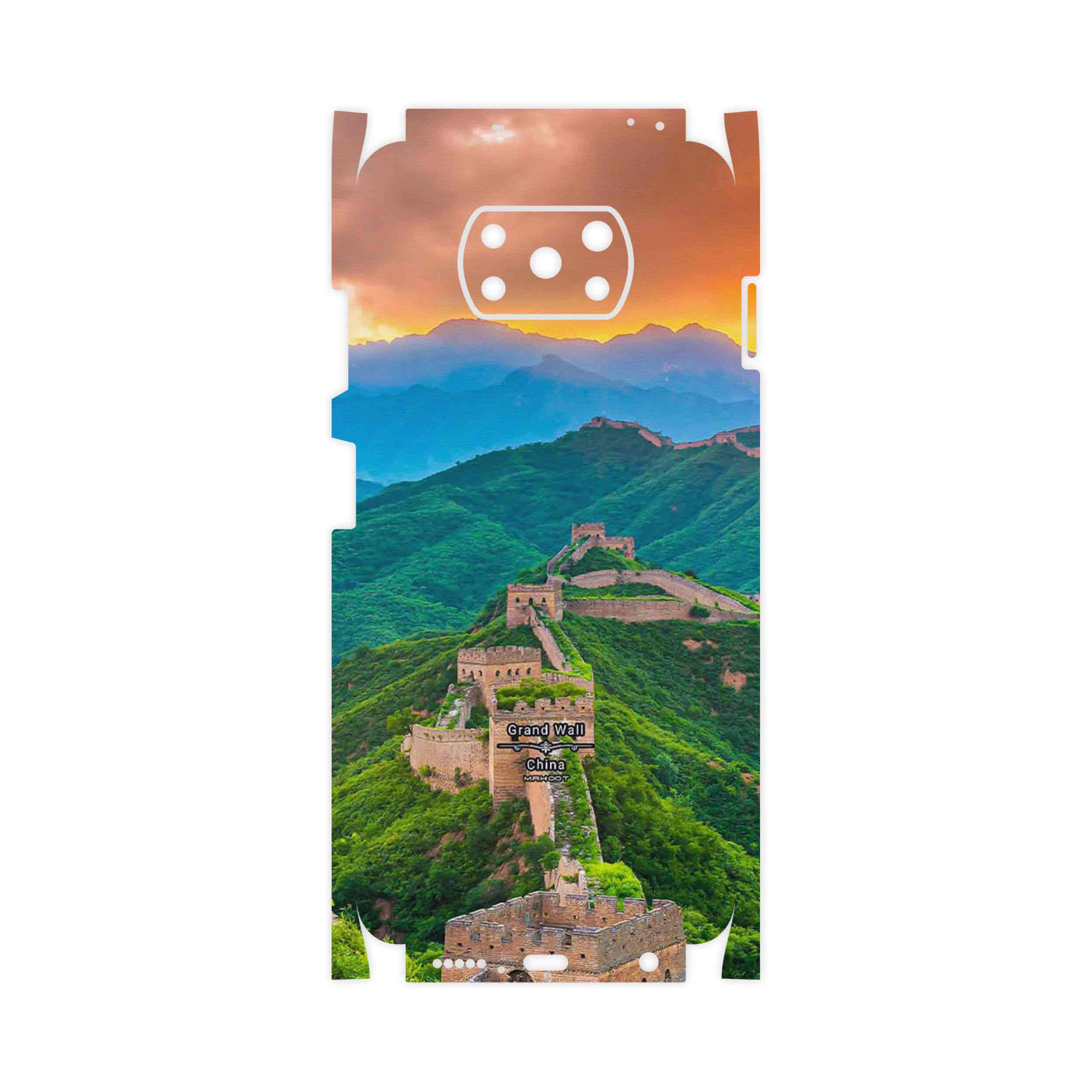 برچسب پوششی ماهوت مدل China Grand Wall-FullSkin مناسب برای گوشی موبایل شیائومی Poco X3 NFC