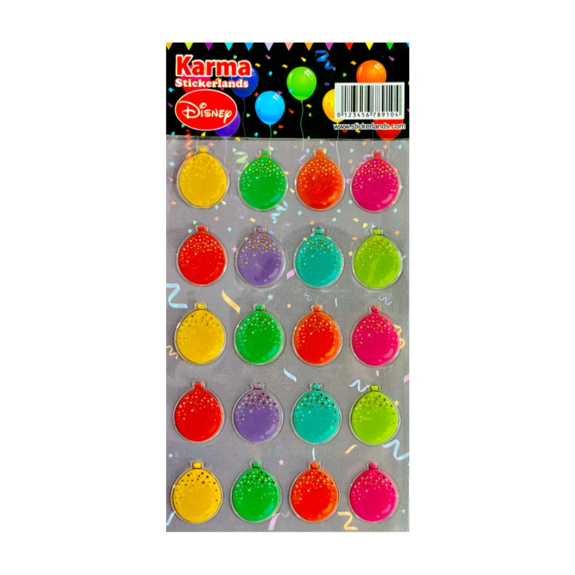 برچسب شیشه ای طرح بادکنک