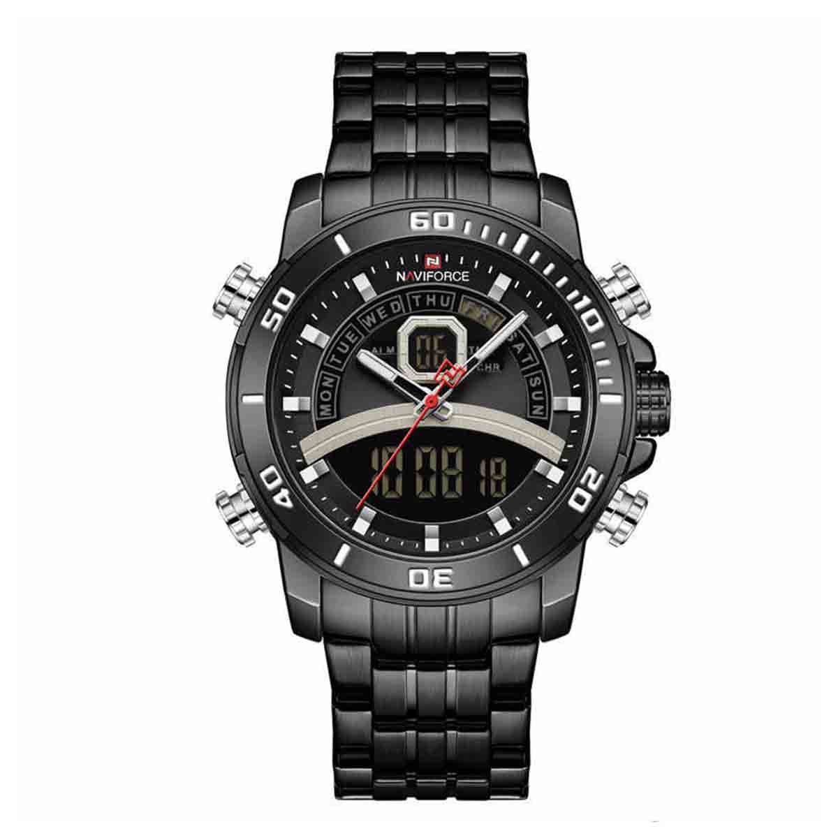 ساعت مچی نیوی فورس مردانه مشکی مدل Naviforce 9181