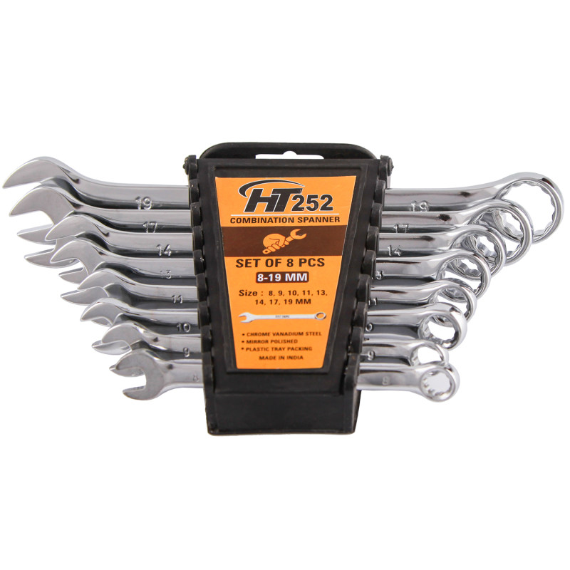 آچار یکسر تخت یکسر رینگی اچ دی مدلkpt-8 مجموعه 8 عددی