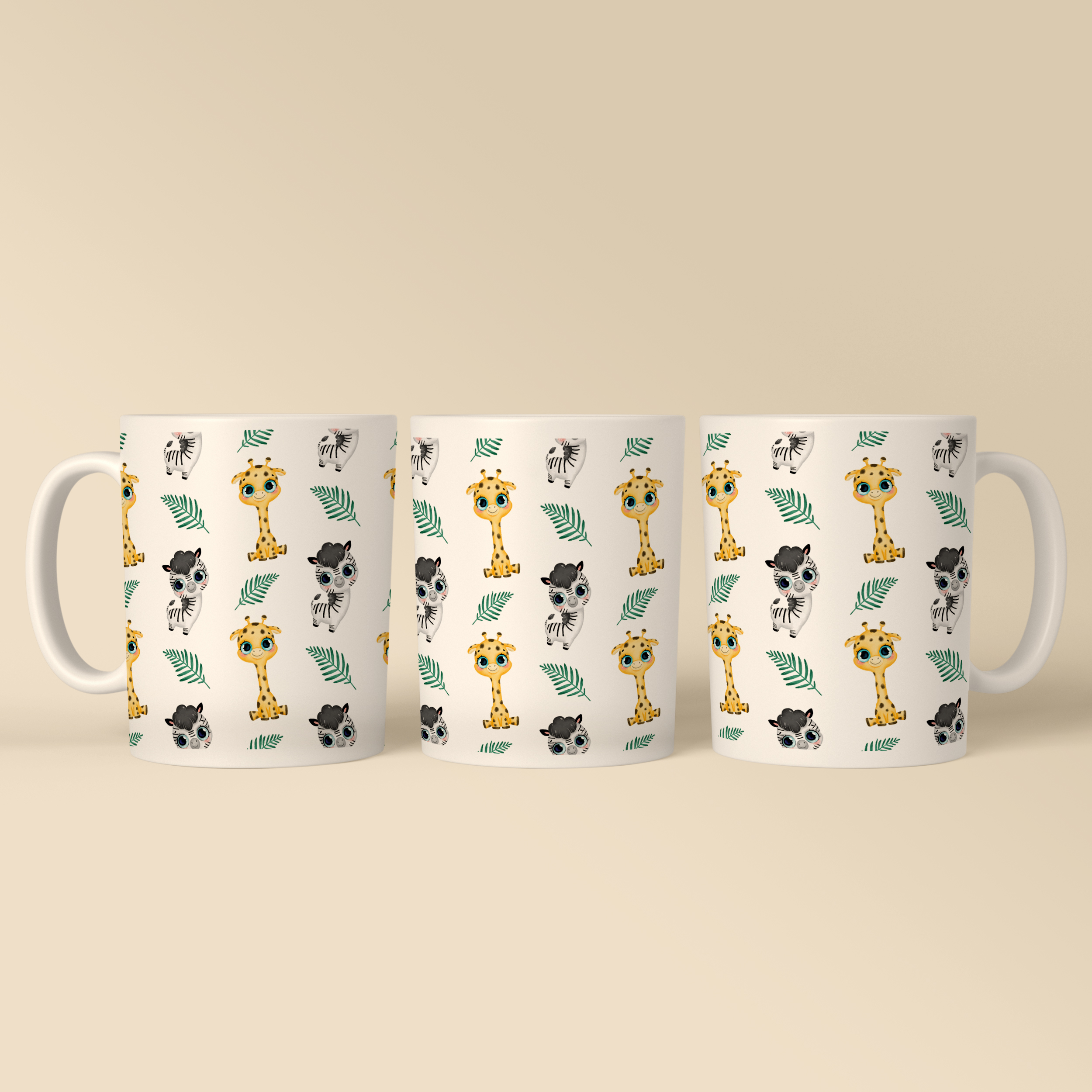 ماگ طرح زرافه و گور خر کد 02