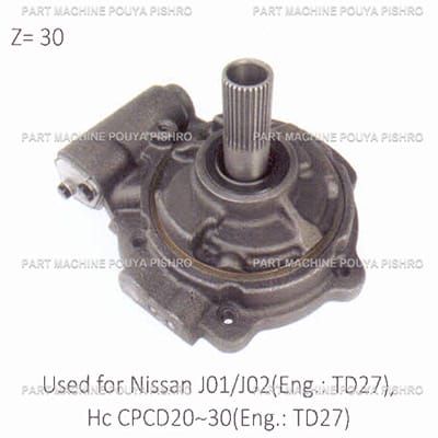 پمپ حرکت لیفتراک نیسان مدل Nissan J01/J02(Eng: TD27), Hc CPCD20~30 Eng: TD27