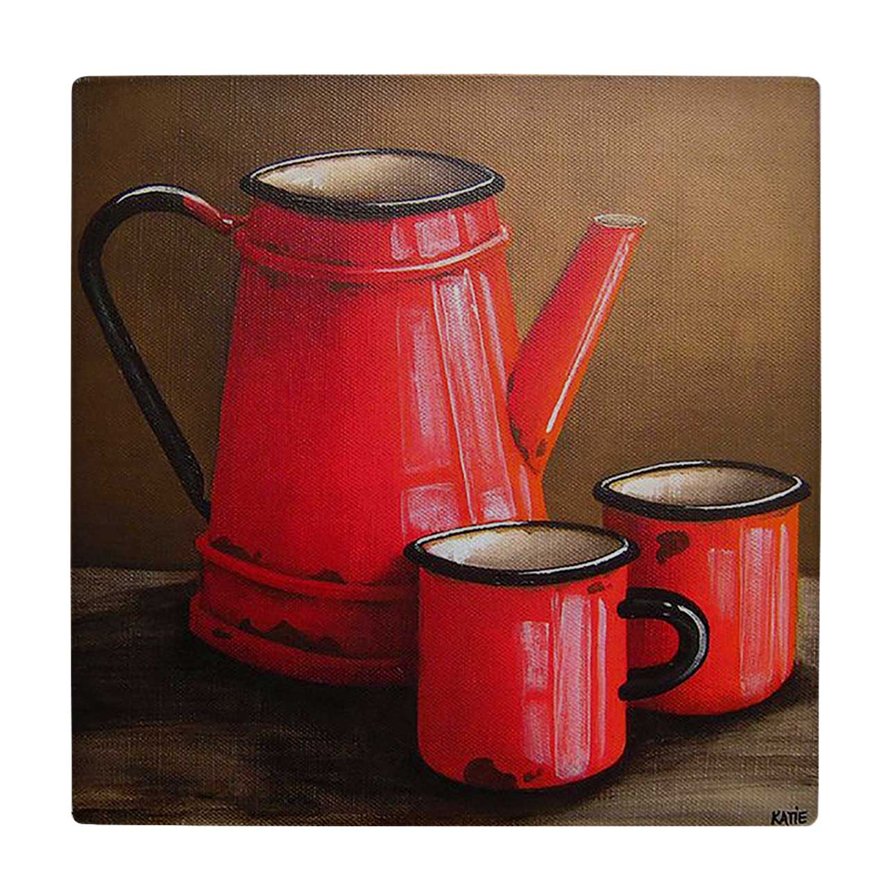 کاشی کارنیلا طرح نقاشی پارچ و لیوان ها کد wkk3090