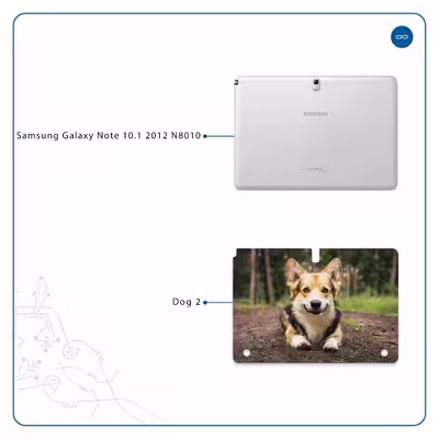 برچسب پوششی ماهوت مدل Dog-2 مناسب برای تبلت سامسونگ Galaxy Note 10.1 2012 N8010