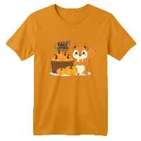 تی شرت آستین کوتاه بچگانه مدل سنجاب کد 7 رنگ پرتقالی