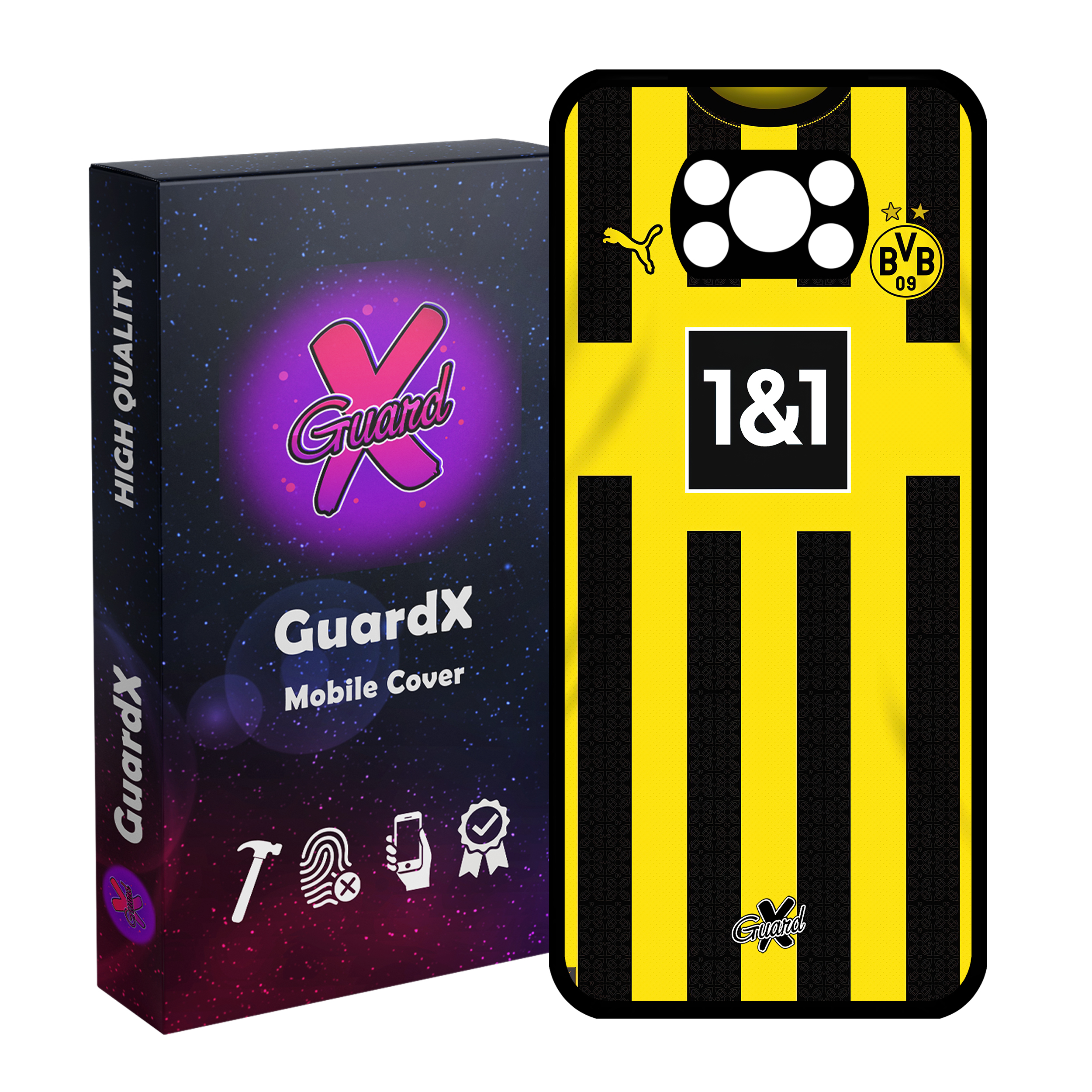 کاور گارد ایکس طرح دورتموند مدل Glass10466 مناسب برای گوشی موبایل شیائومی Poco X3 NFC/Poco X3/Poco X3 Pro