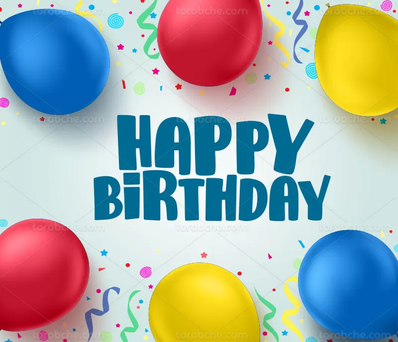 وکتور بک گراند رنگی تولد | گرافیک با طعم تربچه