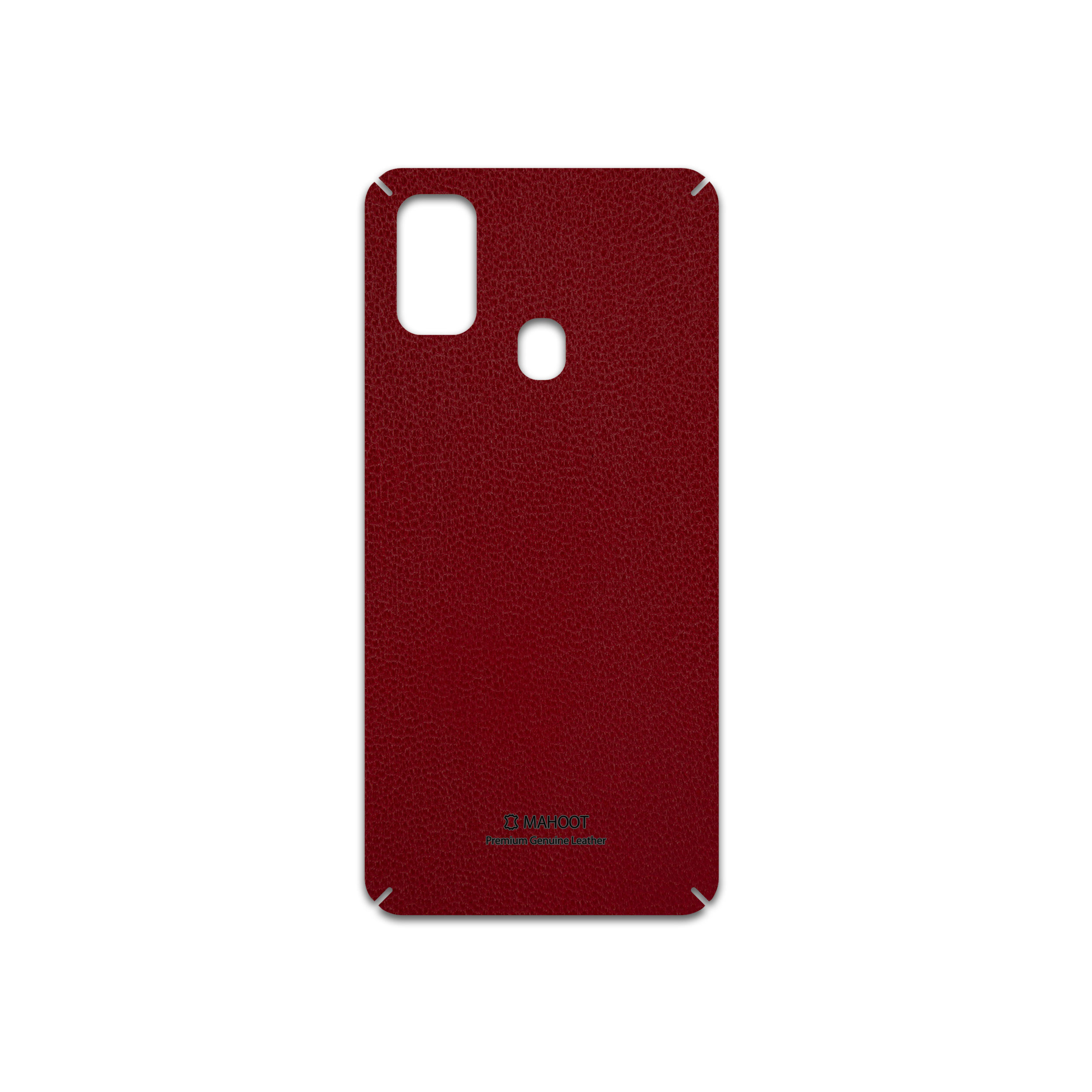 برچسب پوششی ماهوت مدل Red-Leather مناسب برای گوشی موبایل سامسونگ Galaxy M21