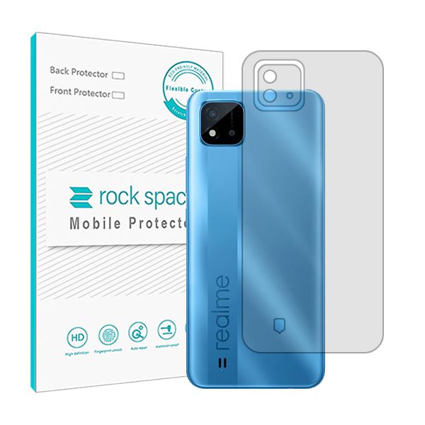 گلس محافظ پشت گوشی ریلمی C11 2021 مدل نانو هیدروژل شفاف برند راک اسپیس کد S