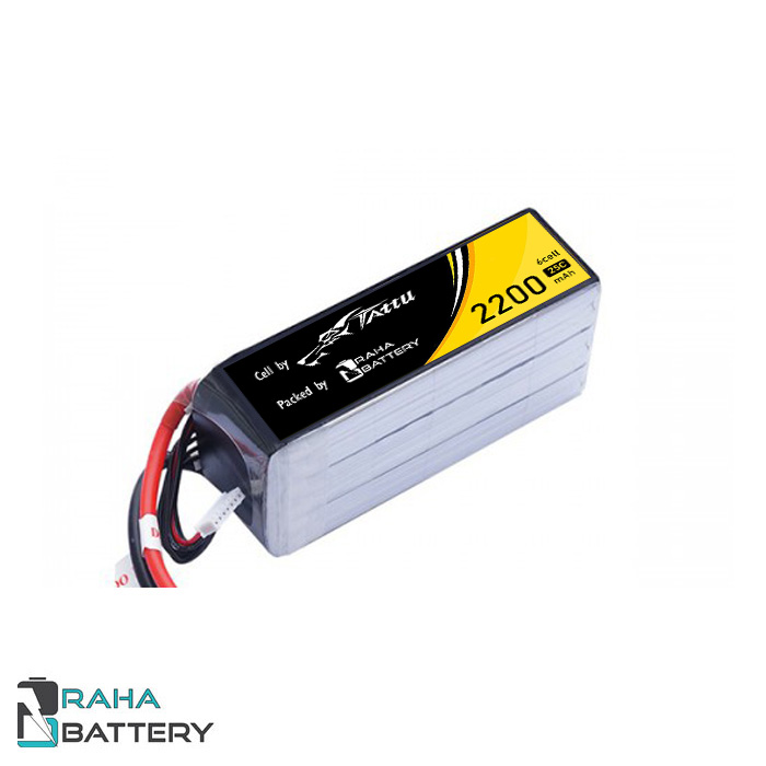 باتری لیتیوم پلیمر 6 سل Tattu 2200mAh 25C