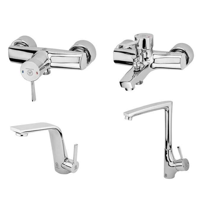 ست شیرآلات قهرمان مدل الماس دسته ارکیده