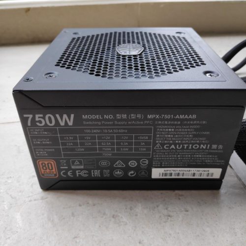 پاور پاور COOLERMASTER MPX 750W BRONZE (نیمه ماژولار-استوک) 2 کابل کسری