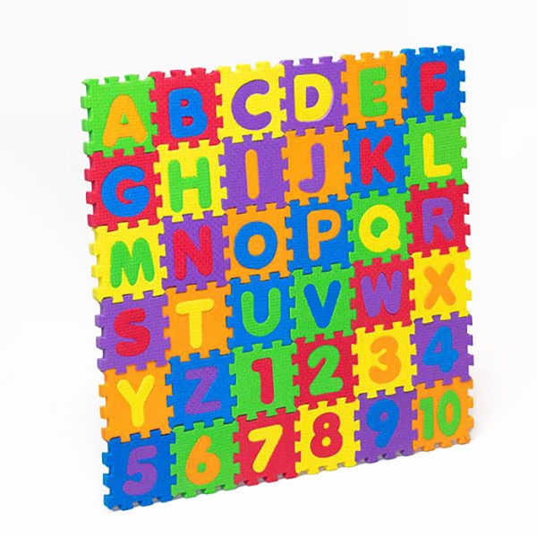 پازل حروف و اعداد لاتین کوچک بافوم