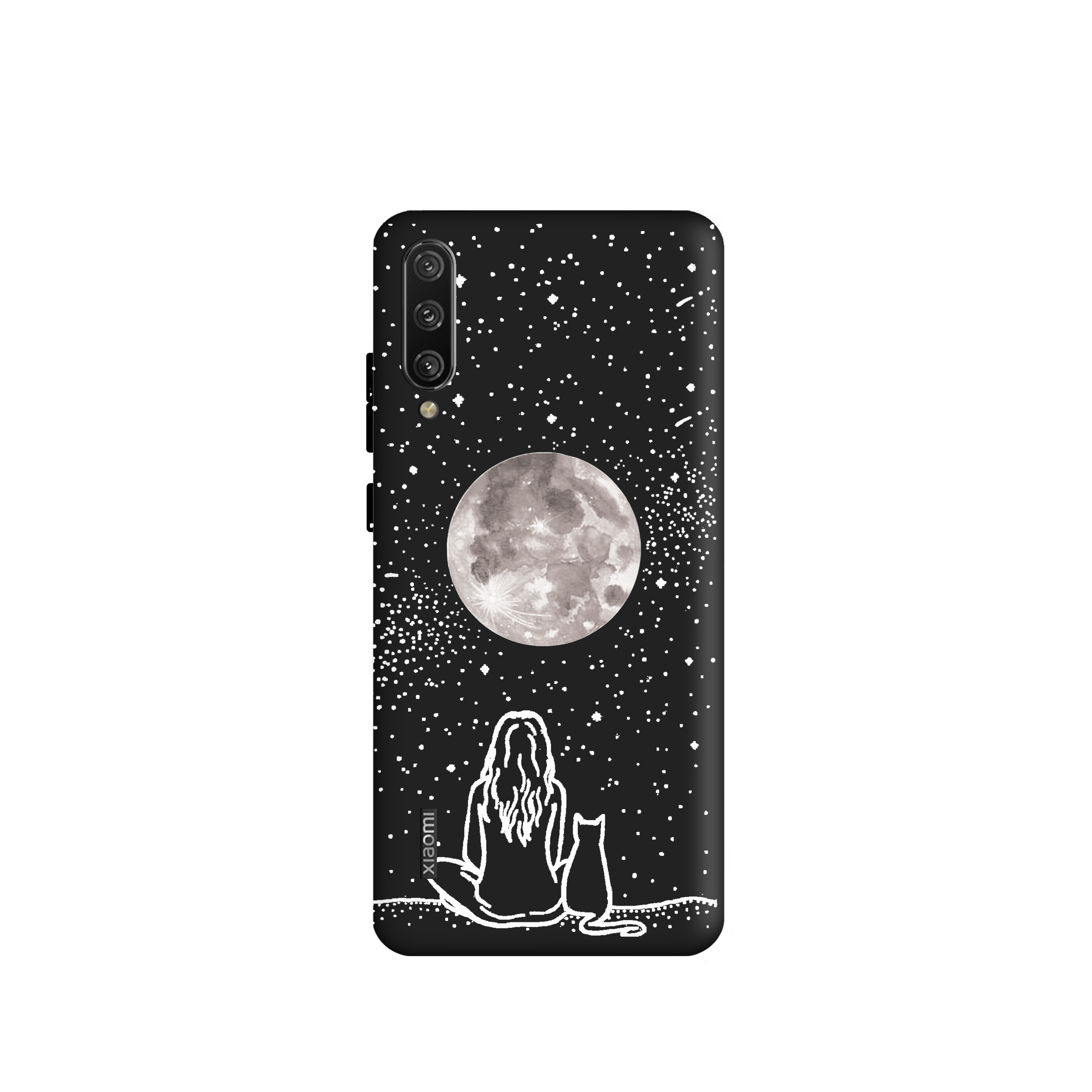 کاور طرح  دختر ماه گربه کد y7727 مناسب برای گوشی موبایل شیائومی   Mi A3