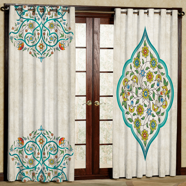 پرده پانچی مدل مخمل  کد 6326 سایز 280x140 سانتی متر