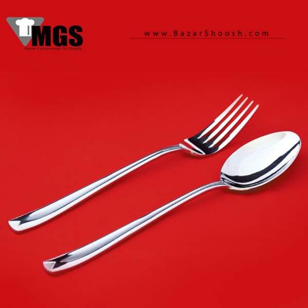 سرویس 135پارچه کامل قاشق و چنگال استیل MGS طرح وسر