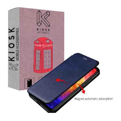 کیف کلاسوری کیوسک مدل KMGNT-KGF-1 مناسب برای گوشی موبایل نوکیا 3.1 Plus به همراه محافظ صفحه نمایش