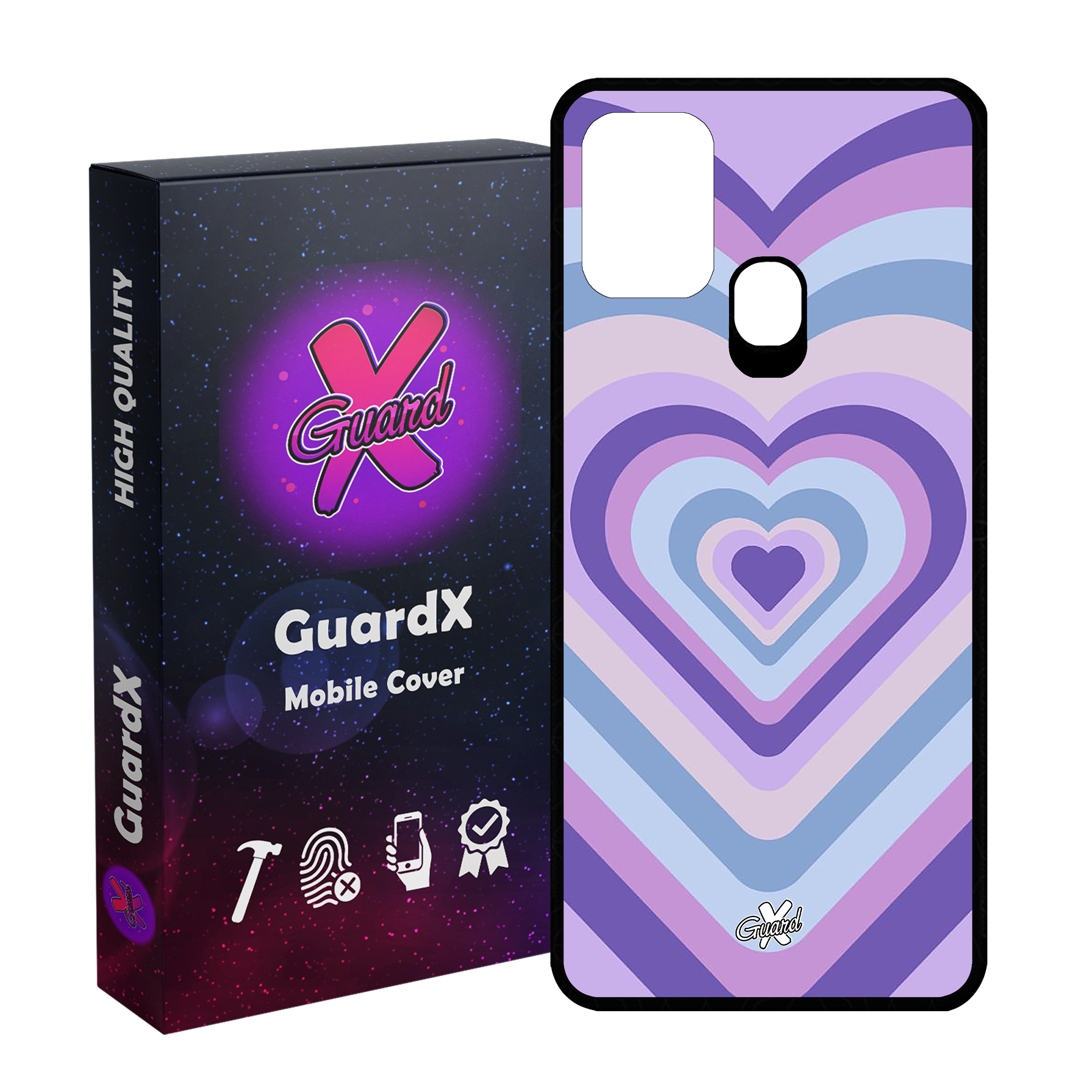 کاور گارد ایکس طرح قلب مدل Glass10534 مناسب برای گوشی موبایل سامسونگ Galaxy M31 / M31 Prime / F41